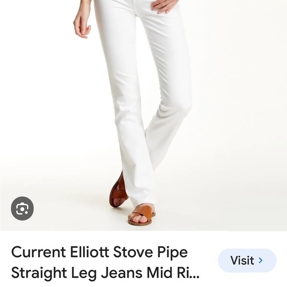 Current Elliott new nwt The Stove Pipe mid rise straight leg $252 size 31 - Picture 14 of 16